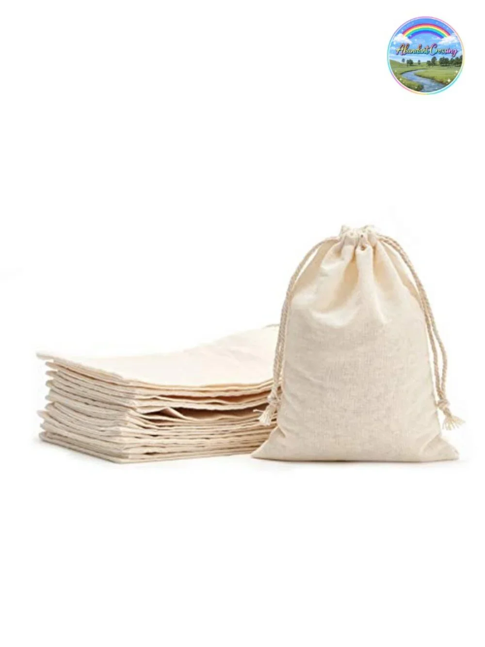 Cotton Muslin Drawstring Bags 8x10 50 Pack Party Favor Storage